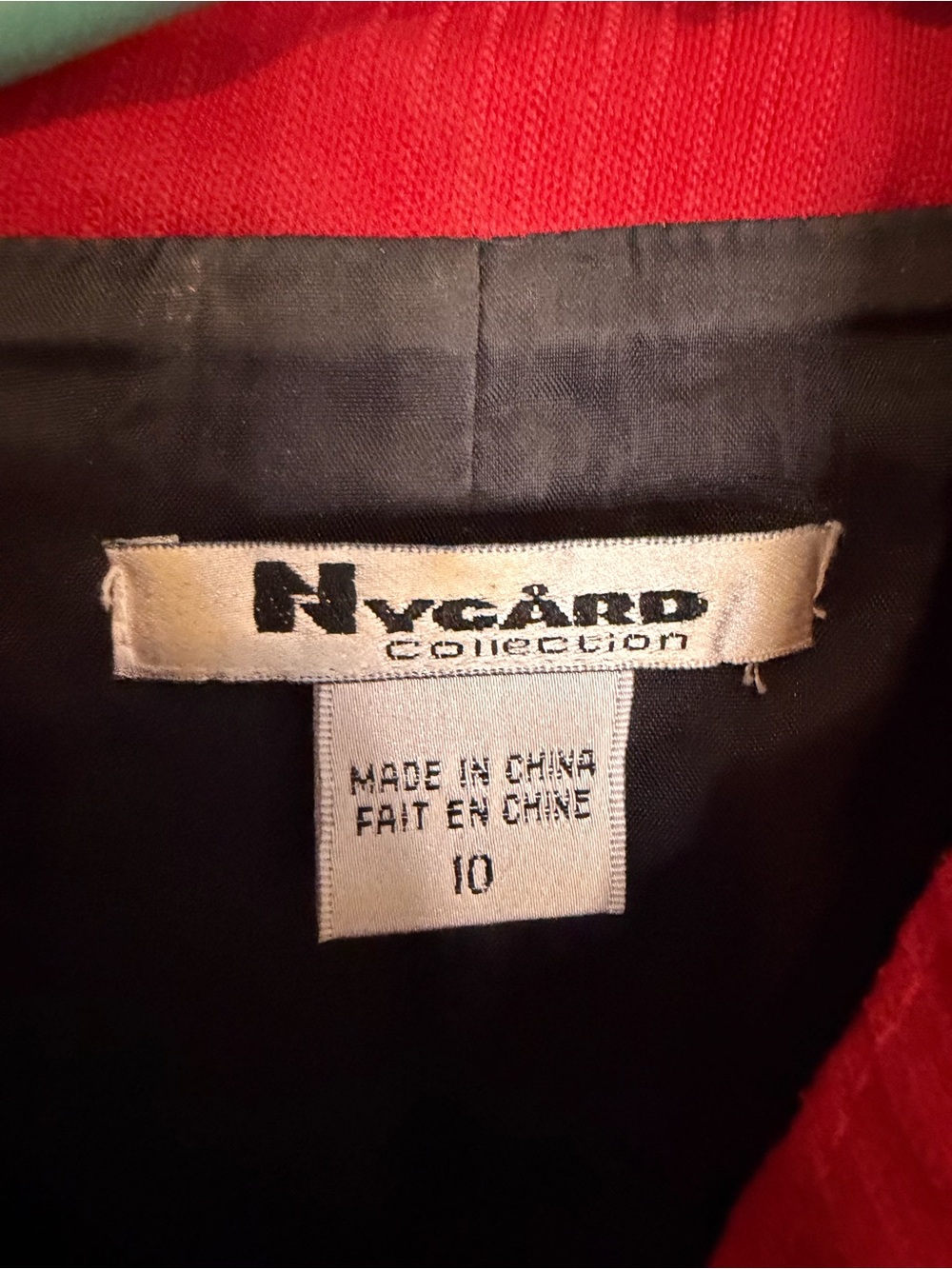 Nygard Collection Red Double-Breasted 3/4 Sleeve Short Blazer Jacket Size 10 - Picture 3 of 6